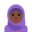 woman with headscarf, dark skin tone